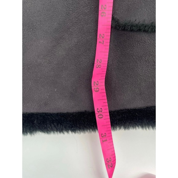 J Percy Vtg Black Faux Suede Fur Lining Trim Coat Size Women‎ XL - Picture 10 of 11